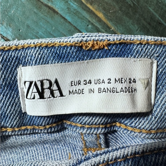 Zara High Rise Skinny Denim Blue Jeans Size 2 - Picture 7 of 8